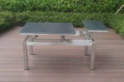 OUTFLEXX Multifunktionstisch, Grau Marmoriert, Glaskeramik / Edelstahl, 100/118x70/90x45/60cm, Platten Mehrfach Verstellbar -Kettler Verkäufe 21657 15.JPG