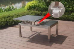 OUTFLEXX Multifunktionstisch, Grau Marmoriert, Glaskeramik / Edelstahl, 100/118x70/90x45/60cm, Platten Mehrfach Verstellbar -Kettler Verkäufe 21657 4.JPG