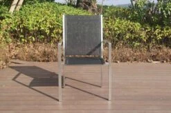 OUTFLEXX Stapelsessel, Schwarz, FSC-Teak / Edelstahl / Textilene, 63x57x93 Cm -Kettler Verkäufe 21670 2.JPG