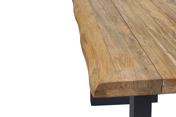 OUTFLEXX Trui Esstisch, Natur/anthrazit, Alu/recycled FSC-Teak, 200 X 100 Cm, U-Gestell 6 OUTFLEXX Trui Esstisch, Natur/anthrazit, Alu/recycled FSC-Teak, 200 X 100 Cm, U-Gestell – Bild 4