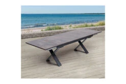 OUTFLEXX Ausziehtisch, Anthrazit Matt, Aluminium/HPL, 180/280x100cm, Schubladenauszug