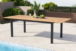 OUTFLEXX Ausziehtisch, Anthrazit Matt, Alu/FSC-Teak, 150/210x90cm, Synchronauszug Mit Butterfly-Funktion -Kettler Verkäufe 21778 01.jpg
