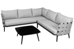 OUTFLEXX Ecklounge, Anthrazit Matt/hellgrau, Alu/Spuncrylic, 3-tlg., Tisch 76x76cm 4-5 Pers -Kettler Verkäufe 21793 2.jpg