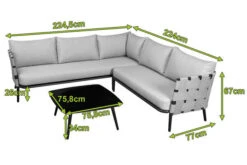 OUTFLEXX Ecklounge, Anthrazit Matt/hellgrau, Alu/Spuncrylic, 3-tlg., Tisch 76x76cm 4-5 Pers -Kettler Verkäufe 21793 5.jpg