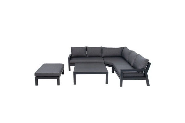 OUTFLEXX Ecklounge, Anthrazit Matt/dunkelgrau, Alu/Spuncrylic, 5-tlg., Tisch 115x115cm, 4-6 Pers 11 OUTFLEXX Ecklounge, Anthrazit Matt/dunkelgrau, Alu/Spuncrylic, 5-tlg., Tisch 115x115cm, 4-6 Pers – Bild 9