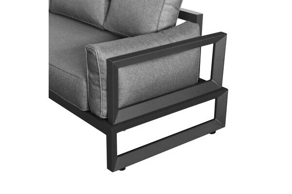 OUTFLEXX Ecklounge, Anthrazit Matt/dunkelgrau, Alu/Spuncrylic, 3-tlg., Tisch 110x62cm, 5-6 Pers 5 OUTFLEXX Ecklounge, Anthrazit Matt/dunkelgrau, Alu/Spuncrylic, 3-tlg., Tisch 110x62cm, 5-6 Pers – Bild 3