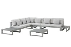 OUTFLEXX Willis Loungemöbel, Hellgrau, Alu/Holzimitat/Polyester, 5-6 Personen, Inkl. 2x Loungetisch, 1x Beistelltisch -Kettler Verkäufe 21820 2.jpg