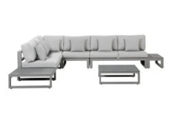 OUTFLEXX Willis Loungemöbel, Hellgrau, Alu/Holzimitat/Polyester, 5-6 Personen, Inkl. 2x Loungetisch, 1x Beistelltisch -Kettler Verkäufe 21820 3.jpg