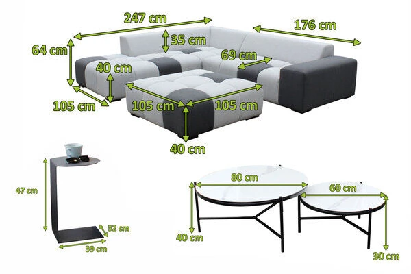 OUTFLEXX Sam Corner Loungeset, Sooty/lead Chine, Alu/Sunbrella, 5-6 Personen, Inkl. 1x Beistelltisch, 2x Loungetisch 7 OUTFLEXX Sam Corner Loungeset, Sooty/lead Chine, Alu/Sunbrella, 5-6 Personen, Inkl. 1x Beistelltisch, 2x Loungetisch – Bild 5