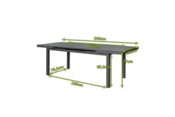 OUTFLEXX Premium Ausziehtisch, Anthrazit/grau, Aluminium/Glas, 180/240x100cm, Automatischer Ausziehmechanismus -Kettler Verkäufe 21876 5.jpg