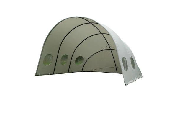 LECO Pavillon Muschel , Grau, Stahl/Polyester, 400 X500 X 282 Cm 2 LECO Pavillon Muschel , Grau, Stahl/Polyester, 400 X500 X 282 Cm