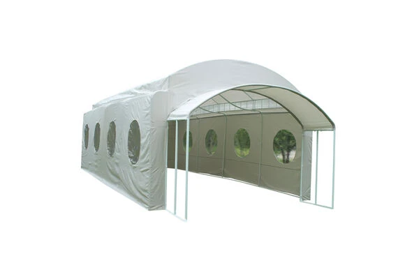 LECO Partyzelt Michelle , Natur/beige, Stahl/Polyester, 400x900x305 Cm 3 LECO Partyzelt Michelle , Natur/beige, Stahl/Polyester, 400x900x305 Cm