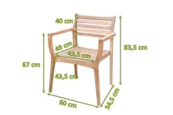 OUTFLEXX Armlehnensessel, Natur/beige, Akazie, 60 X 55 X 84 Cm, Stapelbar -Kettler Verkäufe 21917 5.jpg