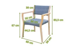 OUTFLEXX Armlehnensessel, Natur/grau, Akazie/Geflecht, 60 X 56 X 83,5 Cm, Stapelbar -Kettler Verkäufe 21918 5.jpg