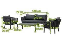 OUTFLEXX Meria Loungemöbel, Dunkelgrau, Alu/Rope/Polyester, Für 4 Personen, Inkl. Loungetisch Und Polster -Kettler Verkäufe 21928 mass.jpg