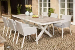 SIENA GARDEN Sincro Ausziehtisch, Matt Weiß-grau/washed Grey, Alu/Keramik, 200/260x100 Cm, Synchroner Auszugsmechanismus -Kettler Verkäufe 21998 1.jpg