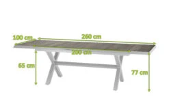 SIENA GARDEN Sincro Ausziehtisch, Matt Weiß-grau/washed Grey, Alu/Keramik, 200/260x100 Cm, Synchroner Auszugsmechanismus -Kettler Verkäufe 21998 5.jpg