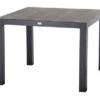 SIENA GARDEN Silva Esstisch, Matt Anthrazit/washed Grey, Alu/Keramik, 100x100 Cm, Für Bis Zu 4 Personen