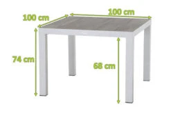 SIENA GARDEN Silva Esstisch, Matt Weiß-grau/washed Grey, Alu/Keramik, 100x100 Cm, Für Bis Zu 4 Personen -Kettler Verkäufe 22002 5.jpg