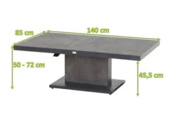 SIENA GARDEN Bellani Lifttisch, Matt Anthrazit/dunkelgrau, Alu/Keramik, 140x85x50-72 Cm, Stufenlos Verstellbar -Kettler Verkäufe 22005 5.jpg