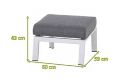 SIENA GARDEN Valencia Loungehocker, Matt Weiß-grau/stone Grey, Alu/Ranotex®-Gewebe, 59x60x43 Cm -Kettler Verkäufe 22008 5.jpg