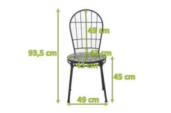 SIENA GARDEN Como Stapelstuhl, Matt Schwarz, Stahl/Keramik, 49x43x93,5 Cm, Mit Mosaikoptik -Kettler Verkäufe 22023 5.jpg