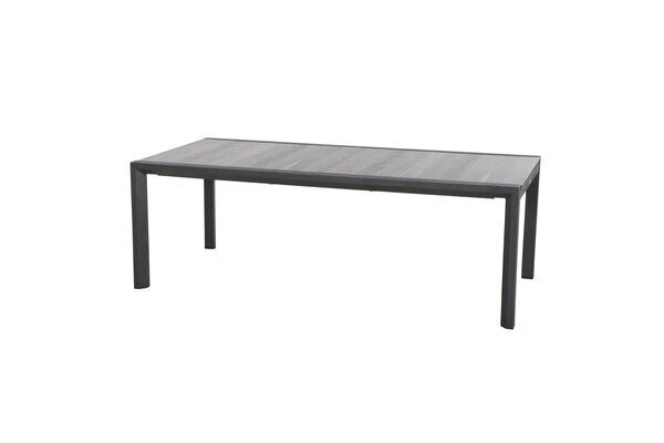 SIENA GARDEN Savina XL/Kingston Esstischgarnitur, Matt Graphit/grau/wood Look, Alu/Teak/Keramik/Texfabric, Tisch 220/340x108 Cm, 6 Multipos. 5 SIENA GARDEN Savina XL/Kingston Esstischgarnitur, Matt Graphit/grau/wood Look, Alu/Teak/Keramik/Texfabric, Tisch 220/340x108 Cm, 6 Multipos. – Bild 3