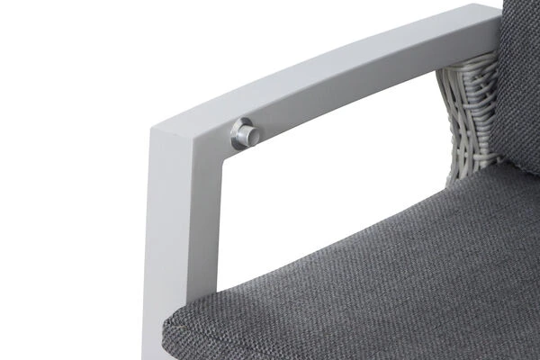 SIENA GARDEN Corido/Sincro Esstischgarnitur, Ice Grey/weiß Grau, Alu/Gardino®-Geflecht/Keramik, Ausziehtisch 200/260x100 Cm, 4 Dining Move Sessel 12 SIENA GARDEN Corido/Sincro Esstischgarnitur, Ice Grey/weiß Grau, Alu/Gardino®-Geflecht/Keramik, Ausziehtisch 200/260x100 Cm, 4 Dining Move Sessel – Bild 10