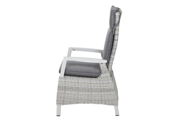 SIENA GARDEN Corido/Sincro Esstischgarnitur, Ice Grey/weiß Grau, Alu/Gardino®-Geflecht/Keramik, Ausziehtisch 200/260x100 Cm, 4 Dining Move Sessel 6 SIENA GARDEN Corido/Sincro Esstischgarnitur, Ice Grey/weiß Grau, Alu/Gardino®-Geflecht/Keramik, Ausziehtisch 200/260x100 Cm, 4 Dining Move Sessel – Bild 4