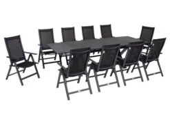 OUTFLEXX Esstischgarnitur, OUTFLEXX® Anthrazit Matt, Alu / Spraystone / Textil, Tisch 180/280x100cm, 10 Multipositionssessel -Kettler Verkäufe 22135 2.jpg