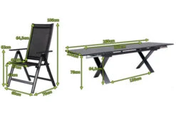 OUTFLEXX Esstischgarnitur, OUTFLEXX® Anthrazit Matt, Alu / Spraystone / Textil, Tisch 180/280x100cm, 10 Multipositionssessel -Kettler Verkäufe 22135 5.jpg