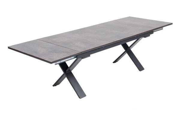 OUTFLEXX Esstischgarnitur, OUTFLEXX® Anthrazit Matt, Alu /HPL / Teak, Tisch 180/280x100cm, 8 Multipositionssessel 12 OUTFLEXX Esstischgarnitur, OUTFLEXX® Anthrazit Matt, Alu /HPL / Teak, Tisch 180/280x100cm, 8 Multipositionssessel – Bild 10