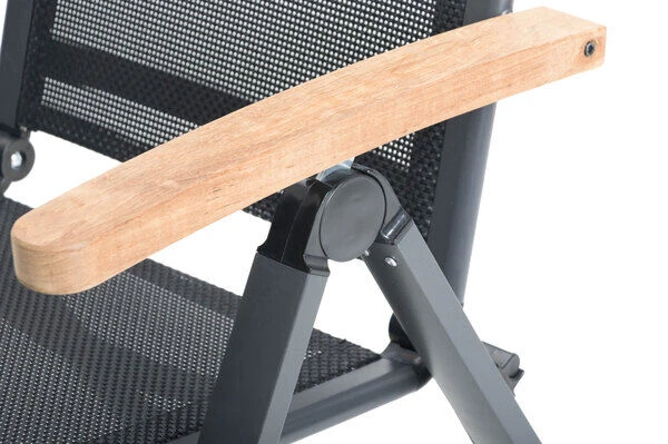 OUTFLEXX Esstischgarnitur, OUTFLEXX® Anthrazit Matt, Alu /HPL / Teak, Tisch 180/280x100cm, 8 Multipositionssessel 16 OUTFLEXX Esstischgarnitur, OUTFLEXX® Anthrazit Matt, Alu /HPL / Teak, Tisch 180/280x100cm, 8 Multipositionssessel – Bild 14