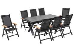 OUTFLEXX Esstischgarnitur, OUTFLEXX® Anthrazit Matt, Alu /HPL / Teak, Tisch 180/280x100cm, 8 Multipositionssessel 21 OUTFLEXX Esstischgarnitur, OUTFLEXX® Anthrazit Matt, Alu /HPL / Teak, Tisch 180/280x100cm, 8 Multipositionssessel -Kettler Verkäufe 22147 2.jpg