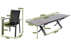 OUTFLEXX Esstischgarnitur, OUTFLEXX® Anthrazit Matt, Alu / HPL / Textil, Tisch 180/280x100cm, 10 Stapelsessel 23 OUTFLEXX Esstischgarnitur, OUTFLEXX® Anthrazit Matt, Alu / HPL / Textil, Tisch 180/280x100cm, 10 Stapelsessel -Kettler Verkäufe 22160 5.jpg