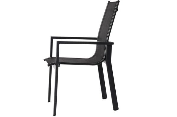 OUTFLEXX Esstischgarnitur, OUTFLEXX® Anthrazit Matt, Alu / Teak / Textil, Ausziehtisch 150/210x90cm, 4 Stapelsessel 14 OUTFLEXX Esstischgarnitur, OUTFLEXX® Anthrazit Matt, Alu / Teak / Textil, Ausziehtisch 150/210x90cm, 4 Stapelsessel – Bild 12