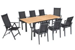OUTFLEXX Esstischgarnitur, OUTFLEXX® Anthrazit Matt, Alu / Teak / Textil, Ausziehtisch 150/210x90cm, 6 Stapelsessel, 2 Multipo -Kettler Verkäufe 22181 2.jpg