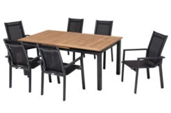 OUTFLEXX Esstischgarnitur, OUTFLEXX® Anthrazit Matt, Alu / Teak / Textil, Ausziehtisch 180/240x100cm, 6 Stapelsessel -Kettler Verkäufe 22193 16.jpg