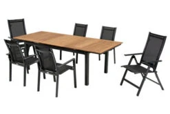 OUTFLEXX Esstischgarnitur, OUTFLEXX® Anthrazit Matt, Alu / Teak / Textil, Ausziehtisch 180/240x100cm, 4 Stapelsessel, 2 Multipo -Kettler Verkäufe 22195 2.jpg