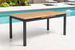 OUTFLEXX Esstischgarnitur, OUTFLEXX® Anthrazit Matt, Alu / Teak / Textil, Ausziehtisch 180/240x100cm, 4 Stapelsessel, 2 Multipo -Kettler Verkäufe 22195 6.jpg