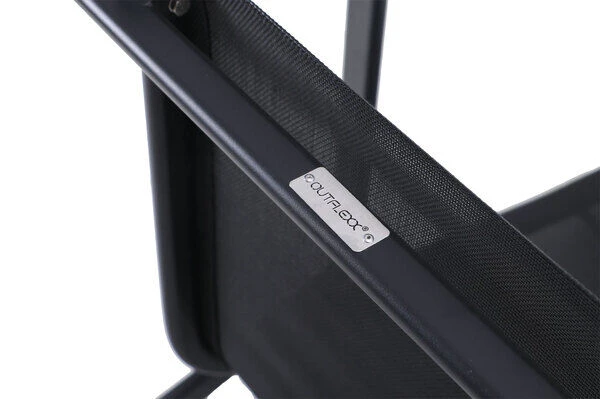 OUTFLEXX Esstischgarnitur, OUTFLEXX®anthrazit Matt, Alu / Teak / Textil, Tisch 180/240x100cm, 10 Sessel, Stapelbar 15 OUTFLEXX Esstischgarnitur, OUTFLEXX®anthrazit Matt, Alu / Teak / Textil, Tisch 180/240x100cm, 10 Sessel, Stapelbar – Bild 13