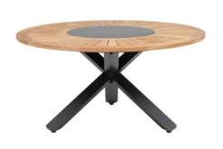 OUTFLEXX Esstischgarnitur, OUTFLEXX® Anthrazit Matt, Alu / Teak / Textil, Esstisch Ø 150 Cm, 5 Stapelsessel -Kettler Verkäufe 22203 9.jpg