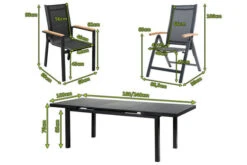 OUTFLEXX Premium Esstischgarnitur, OUTFLEXX® Anthrazit Matt, Alu / Glas / Teak, Tisch 180/240x100cm, 4 Stapelsessel, 2 Multipo -Kettler Verkäufe 22209 5.jpg