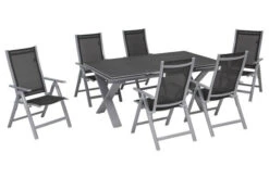 OUTFLEXX Esstischgarnitur, Silber, Alu / Spraystone / Textil, Tisch 180/280x100cm, 6 Multipositionssessel -Kettler Verkäufe 22211 18.jpg