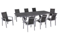 OUTFLEXX Esstischgarnitur, Silber, Alu / Keramik / Textil, Tisch 180/280x100cm, 8 Stapelsessel -Kettler Verkäufe 22215 16.jpg