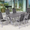 OUTFLEXX Esstischgarnitur, Silber, Alu / HPL / Textil, Tisch 180/280x100cm, 6 Multipositionssessel -Kettler Verkäufe 22220 1.jpg