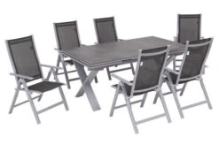 OUTFLEXX Esstischgarnitur, Silber, Alu / HPL / Textil, Tisch 180/280x100cm, 6 Multipositionssessel -Kettler Verkäufe 22220 18.jpg