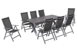 OUTFLEXX Esstischgarnitur, Silber, Alu / HPL / Textil, Tisch 180/280x100cm, 8 Multipositionssessel -Kettler Verkäufe 22221 2.jpg