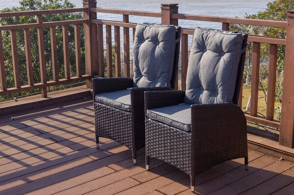 OUTFLEXX 2er Set Dining Sessel, Braun, Polyrattan, Je 55 X 65 X 112 Cm, Rücken Stufenlos Verstellbar 4 OUTFLEXX 2er Set Dining Sessel, Braun, Polyrattan, Je 55 X 65 X 112 Cm, Rücken Stufenlos Verstellbar – Bild 2