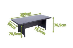 OUTFLEXX Esstisch, Braun, Polyrattan, 200x95cm, Tischplatte Spraystone, 6mm, Aufliegend 11 OUTFLEXX Esstisch, Braun, Polyrattan, 200x95cm, Tischplatte Spraystone, 6mm, Aufliegend -Kettler Verkäufe 22287 5.jpg